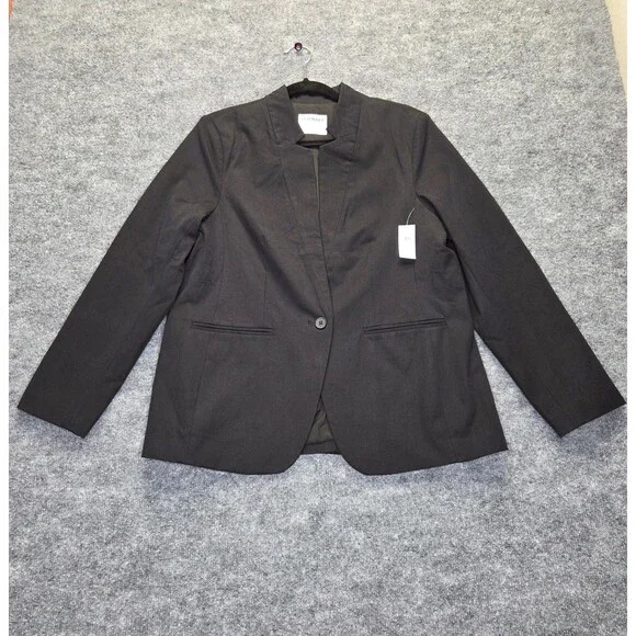 Old Navy Blazer Womens Large Black Single Button Lined Workwear Career Office - Picture 1 of 8